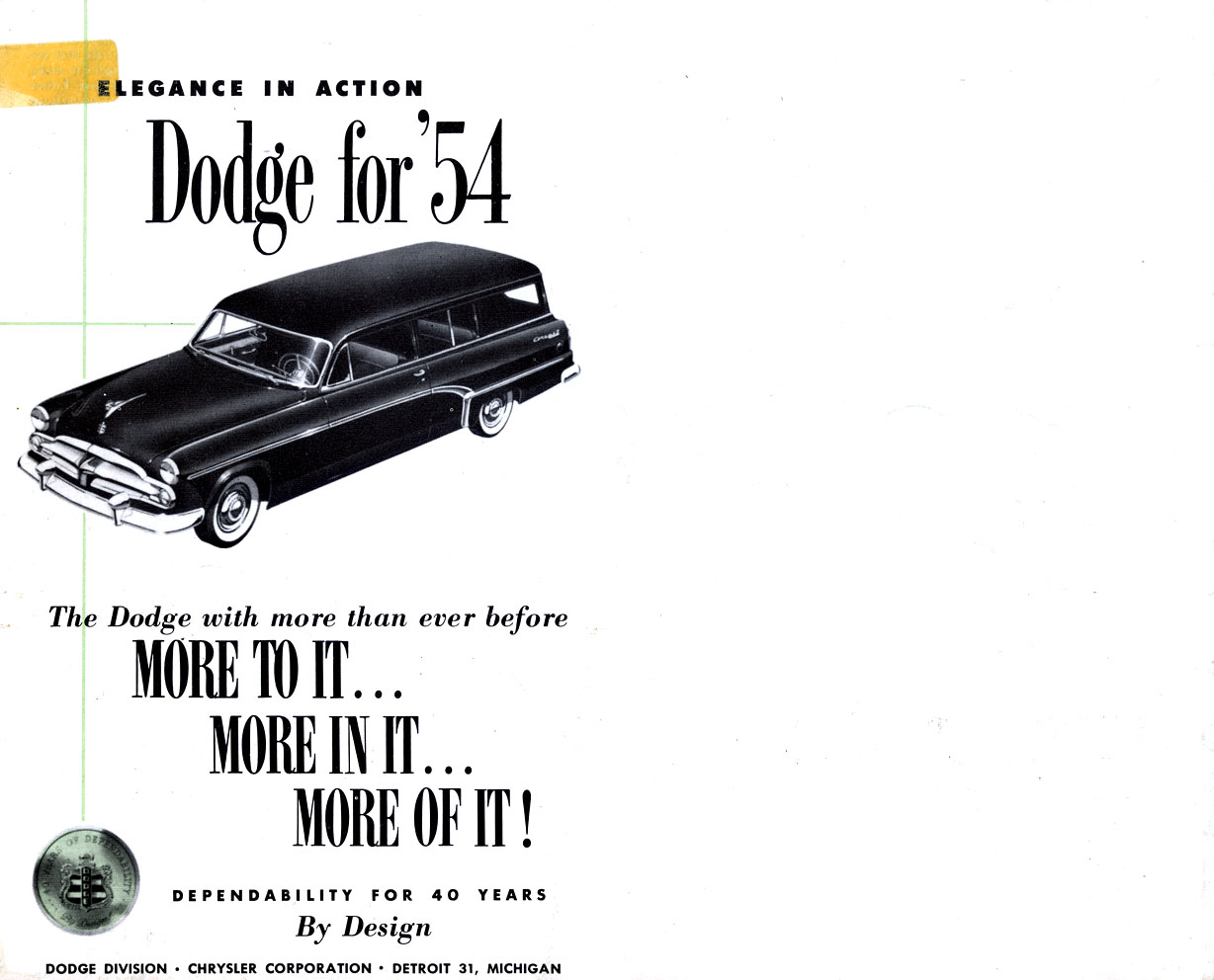 1954 Dodge Wagons Brochure Page 1